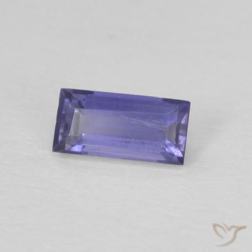 Iolite Bleu argenté naturelle Baquette, 0.19 ct, VS