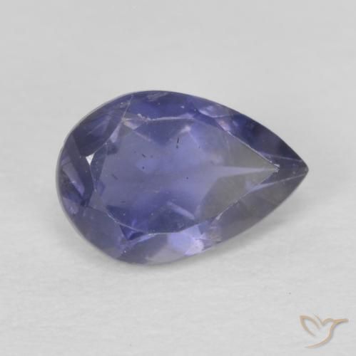 Iolite Bleu argenté naturelle En forme de poire, 0.36 ct, VS