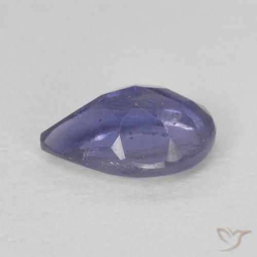 Iolite Bleu argenté naturelle En forme de poire, 0.36 ct, VS