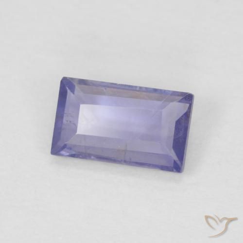 iolite Pourpre bleuté foncé naturelle Baquette, 0.24 ct, VS