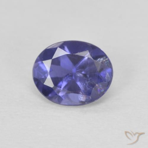 0.30ct Naturel Violet foncé iolite, ovale, VS-SI