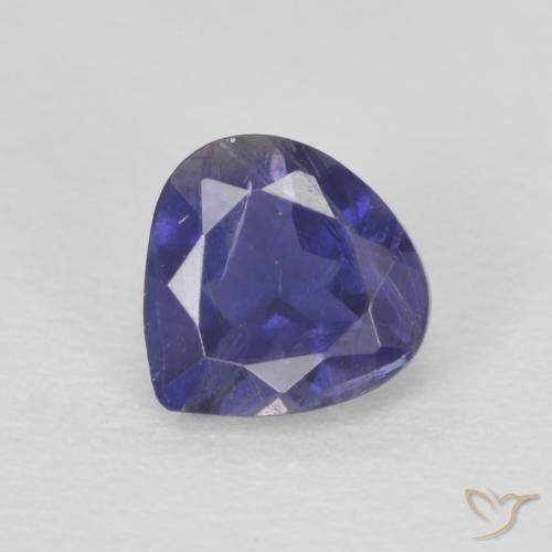 0.37ct Naturel Bleu foncé iolite, En forme de poire, VS