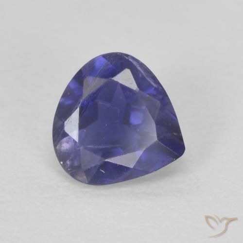 Iolite Bleu foncé naturelle En forme de poire, 0.37 ct, VS