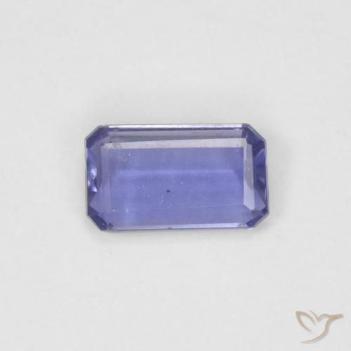 0.18ct Naturel Violet moyen Iolite, Taille émeraude, VVS