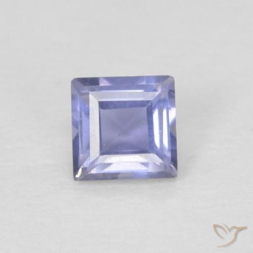 0.12ct Naturel Medium Light-Violet iolite, Carré, VVS