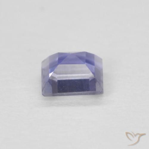 Iolite Medium Light-Violet naturelle Carré, 0.12 ct, VVS