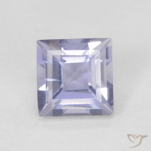 0.33ct Naturel Violet Rosâtre iolite, Carré, VVS