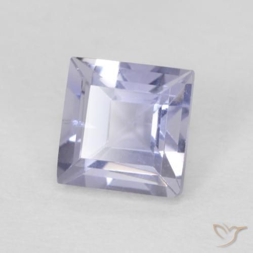 Iolite Violet Rosâtre naturelle Carré, 0.33 ct, VVS
