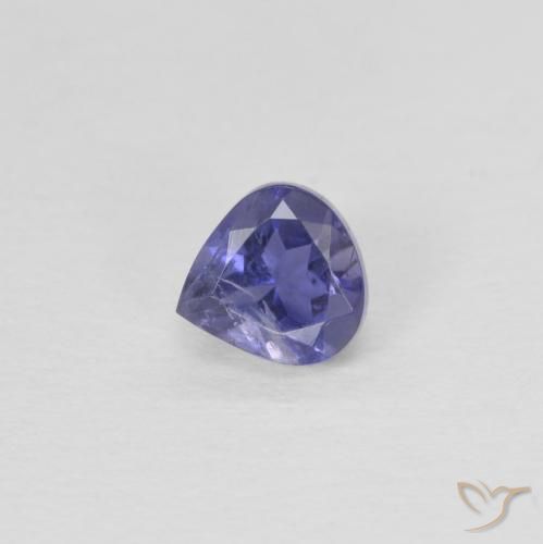 0.27ct Naturel Pourpre bleuté foncé iolite, En forme de poire, VS