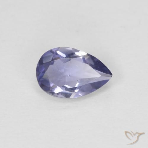 Iolite Pourpre bleuté foncé naturelle En forme de poire, 0.35 ct, VS