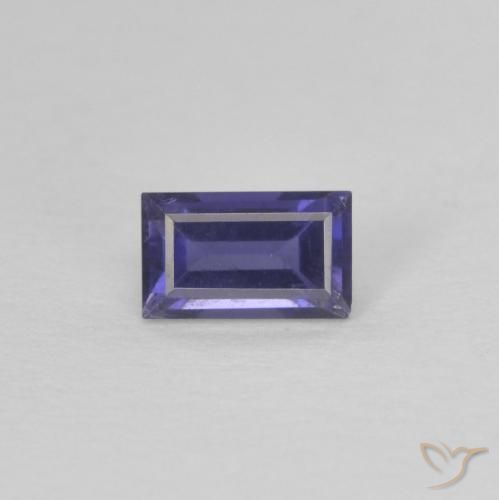 iolite Pourpre bleuté foncé naturelle Baquette, 0.33 ct, VS