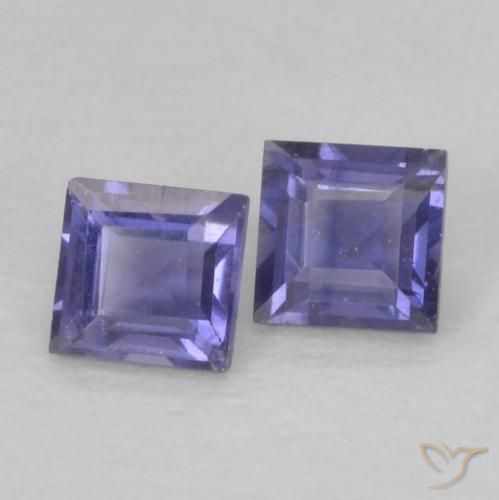 Shop natural 0.18ct Pourpre bleuté foncé Iolite gems, Carré, from Madagascar at GemSelect. In stock, global shipping!