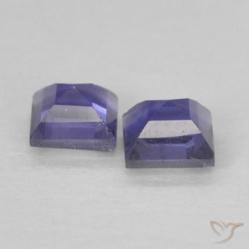 Shop natural 0.18ct Pourpre bleuté foncé Iolite gems, Carré, from Madagascar at GemSelect. In stock, global shipping!