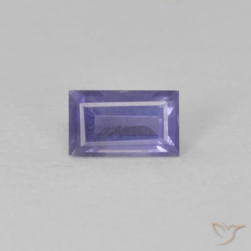 0.28ct Naturel Violet foncé iolite, Baquette, VS