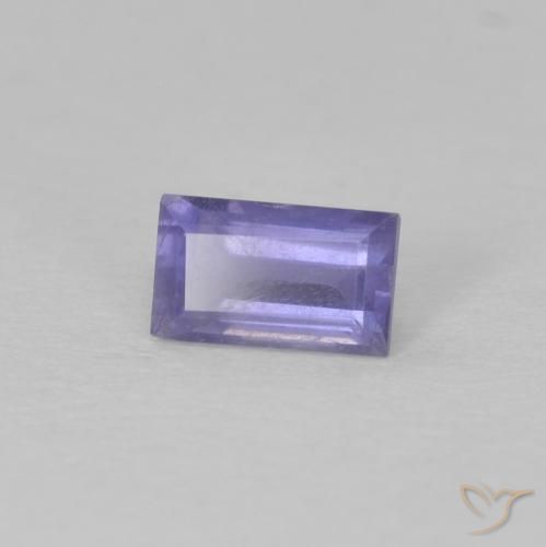 Iolite Violet foncé naturelle Baquette, 0.28 ct, VS