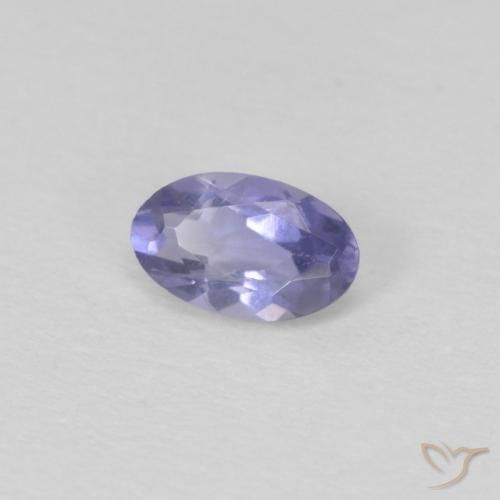 Iolite Pourpre bleuté foncé naturelle ovale, 0.21 ct, VS
