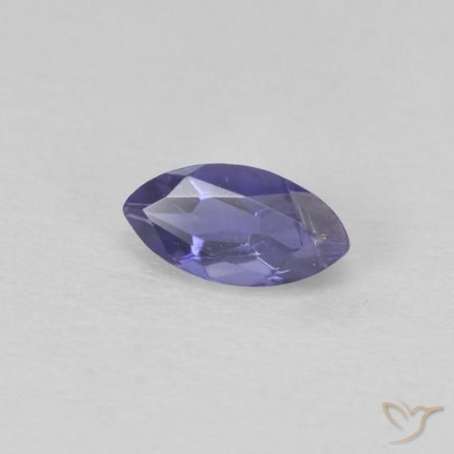 Iolite Violet foncé naturelle Marquise, 0.26 ct, VS
