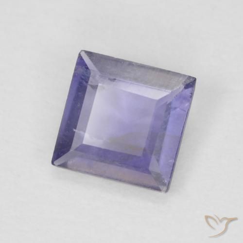 Iolite Pourpre bleuté foncé naturelle Carré, 0.22 ct, VS