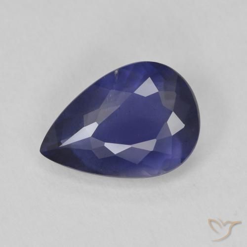 1.81ct Naturel Bleu foncé iolite, En forme de poire, VS