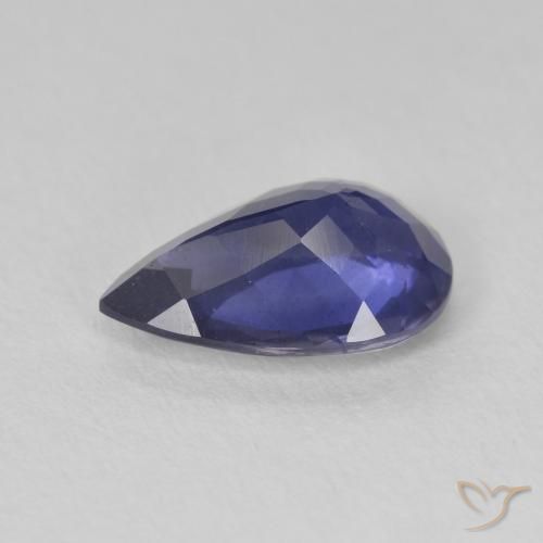 Iolite Bleu foncé naturelle En forme de poire, 1.81 ct, VS