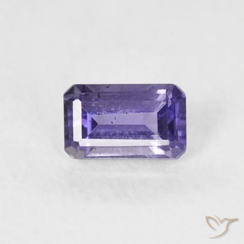 0.31ct Naturel Violet moyen iolite, Taille émeraude, VS-SI