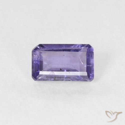 0.24ct Naturel Violet moyen iolite, Taille émeraude, VS-SI