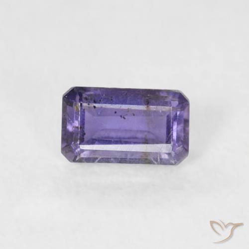 0.27ct Naturel Violet moyen iolite, Taille émeraude, SI