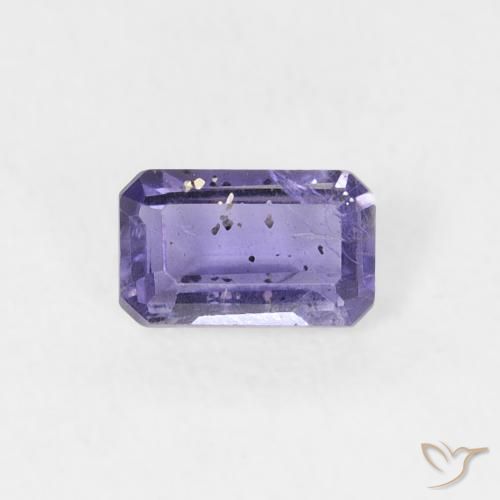0.26ct Naturel Violet moyen Iolite, Taille émeraude, VS-SI