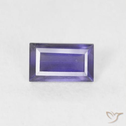 0.26ct Naturel Pourpre bleuté foncé iolite, Baquette, VS-SI