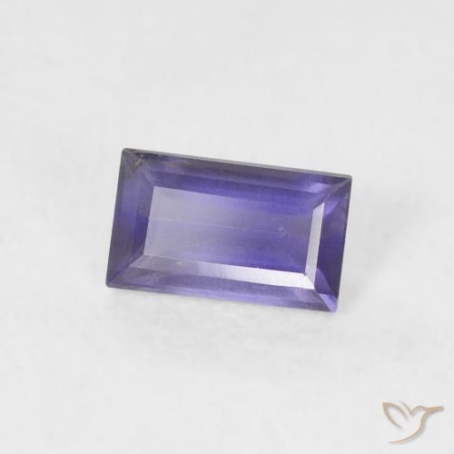 Iolite Pourpre bleuté foncé naturelle Baquette, 0.26 ct, VS-SI