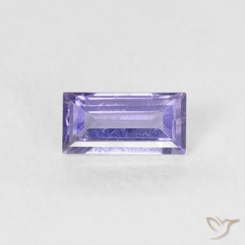 0.21ct Naturel Violet léger moyen iolite, Baquette, VS-SI