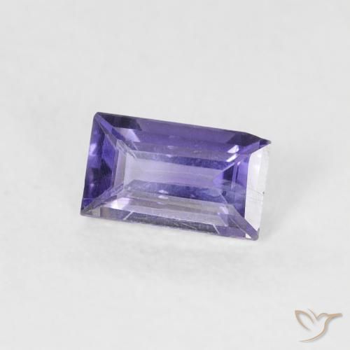 Iolite Violet foncé naturelle Baquette, 0.24 ct, VS-SI