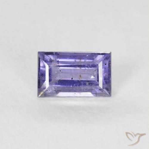 0.30ct Naturel Violet foncé Iolite, Baquette, VS-SI