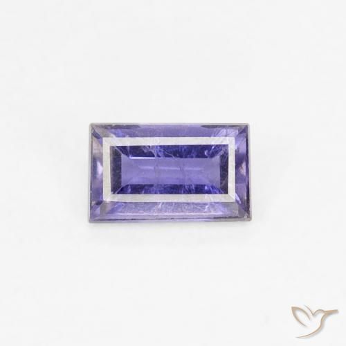 0.24ct Naturel Bleu violet intense Iolite, Baquette, VS