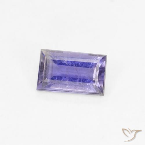 Iolite Bleu violet intense naturelle Baquette, 0.24 ct, VS