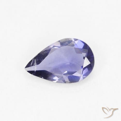 0.27ct Naturel Bleu violet intense iolite, En forme de poire, VS