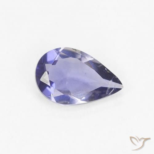 Iolite Bleu violet intense naturelle En forme de poire, 0.27 ct, VS