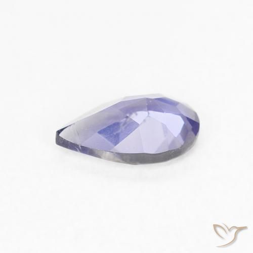 Iolite Bleu violet intense naturelle En forme de poire, 0.27 ct, VS