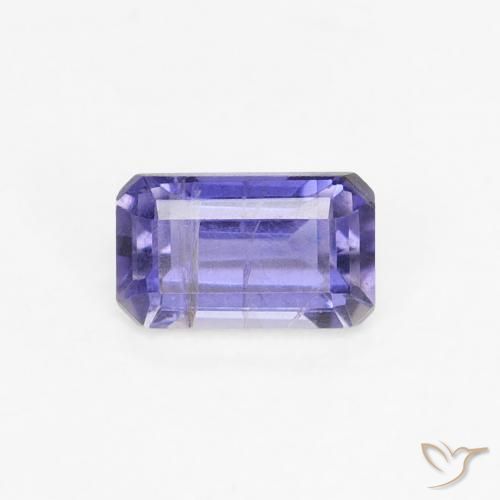 0.30ct Naturel Bleu violet intense Iolite, Taille émeraude, VS-SI
