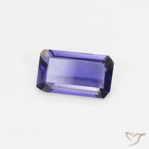 Iolite Violet foncé naturelle Octogone / coupe Émeraude, 0.20 ct, VS