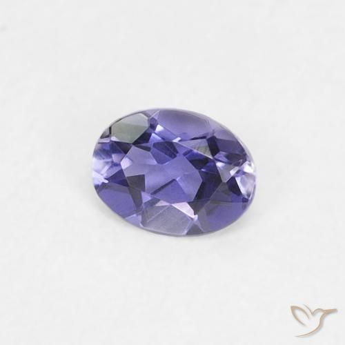 Iolite Violet foncé naturelle ovale, 0.16 ct, VS