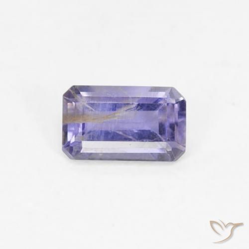 0.27ct Naturel Bleu argenté Iolite, Taille émeraude, VS-SI