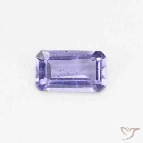 0.25ct Naturel Medium Light-Violet Iolite, Taille émeraude, VS-SI
