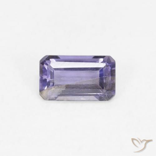 0.24ct Naturel Violet Rosâtre iolite, Taille émeraude, VS-SI