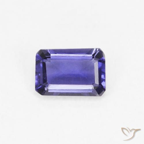 0.24ct Naturel Pourpre bleuté foncé iolite, Taille émeraude, VS