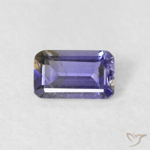 0.26ct Naturel Violet aubergine iolite, Taille émeraude, VS