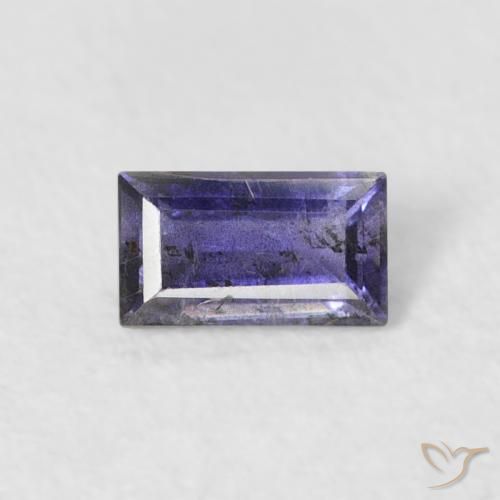 iolite Violet foncé naturelle Baquette, 0.26 ct, VS-SI