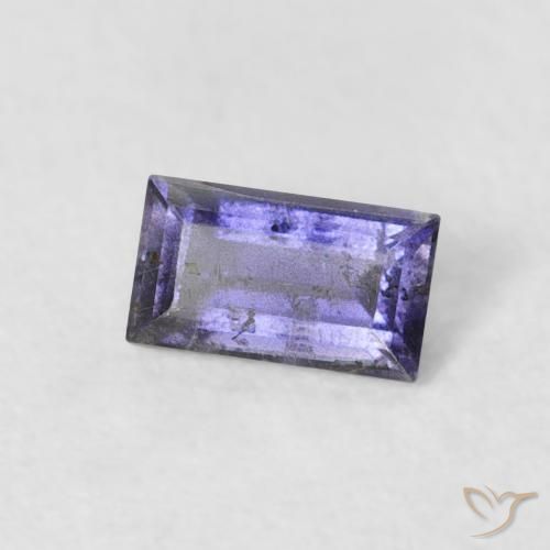 iolite Violet foncé naturelle Baquette, 0.26 ct, VS-SI