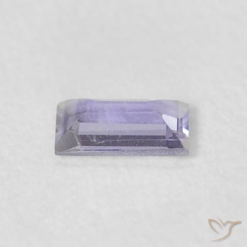 Iolite Violet rosâtre très clair naturelle Baquette, 0.18 ct, VS-SI