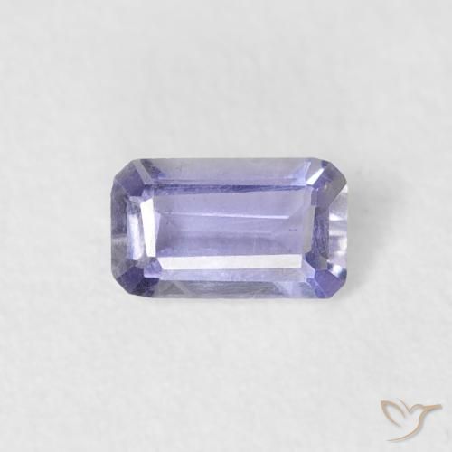 0.18ct Naturel Medium Light-Violet iolite, Taille émeraude, VS-SI